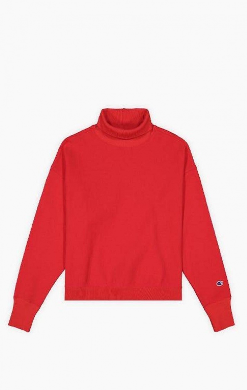 Dámské Mikiny Champion Roll Neck Reverse Weave Sweatshirt Černé | 7023-RZTSL