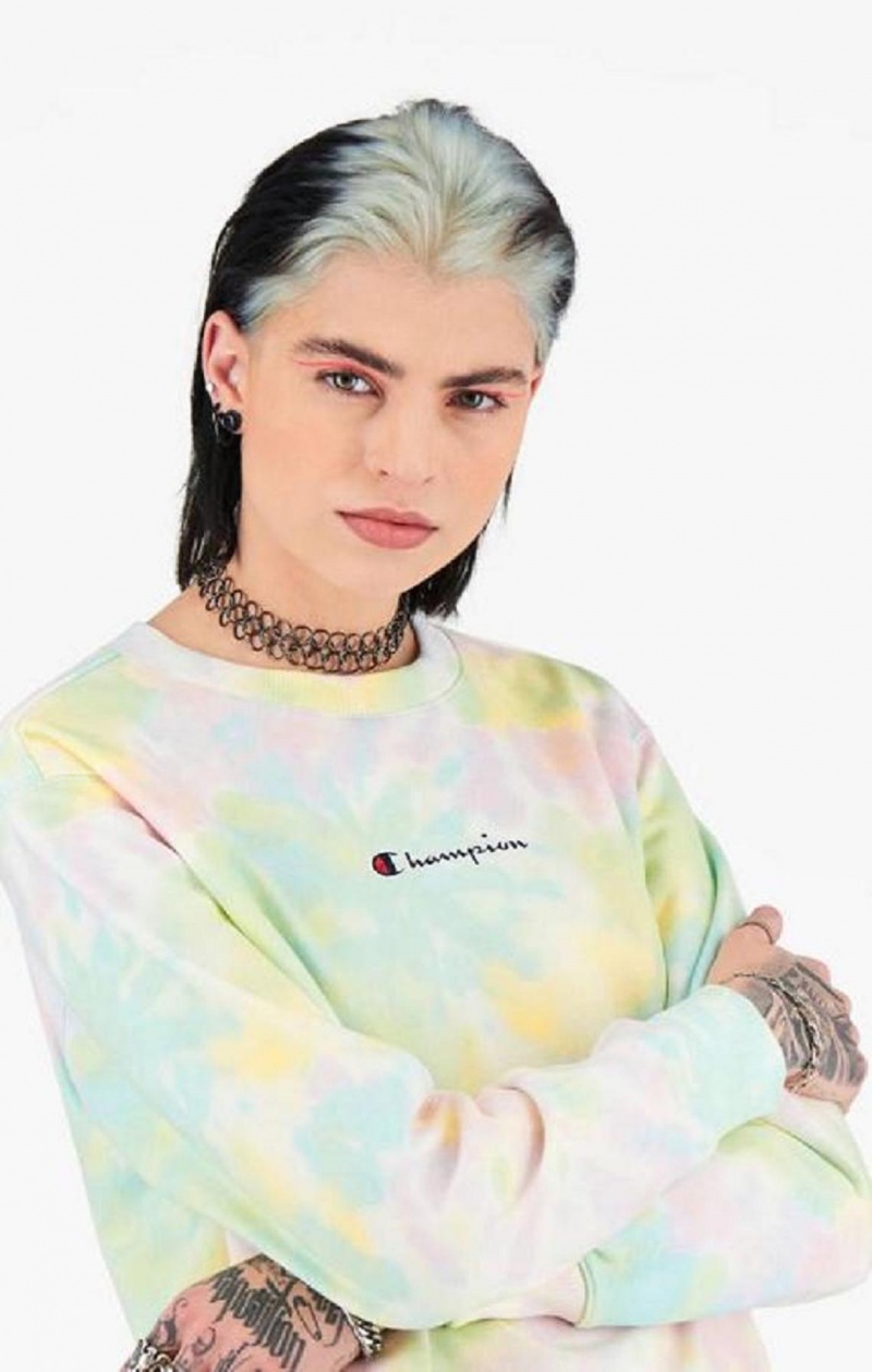 Dámské Mikiny Champion Tie Dye Digitální Print Sweatshirt Koralove | 0328-QKUPN