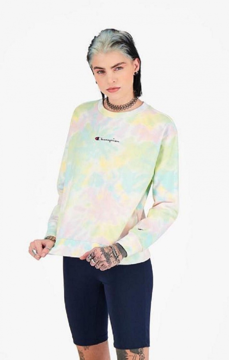 Dámské Mikiny Champion Tie Dye Digitální Print Sweatshirt Koralove | 0328-QKUPN