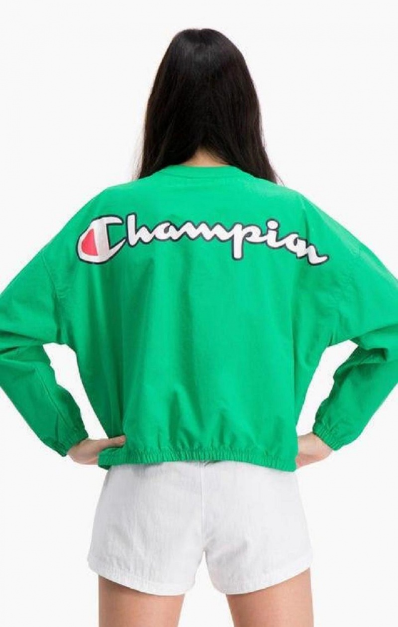 Dámské Mikiny Champion Vody Repellent Script Logo Track Sweatshirt Světle Zelene | 9163-OFDNJ