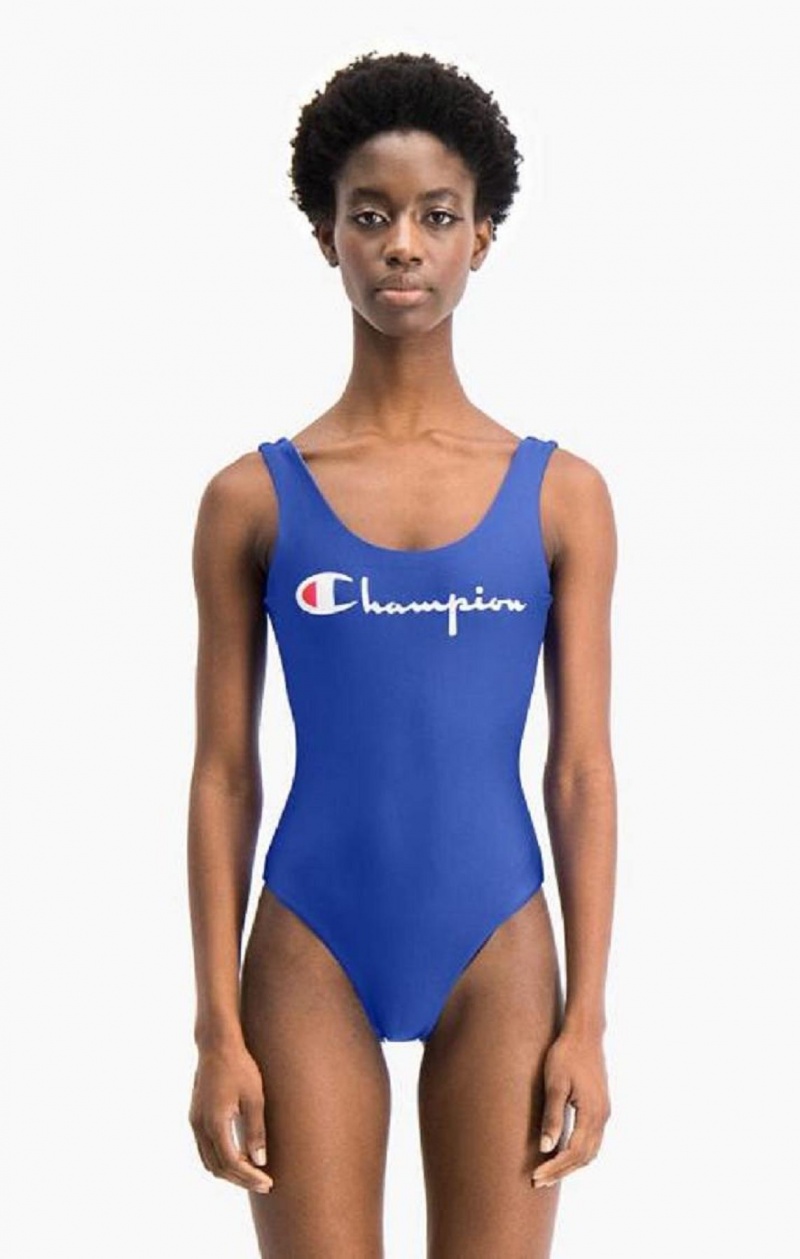 Dámské Plavky Champion Reversible Script Logo Swimsuit Blankyt | 1850-JWIAC