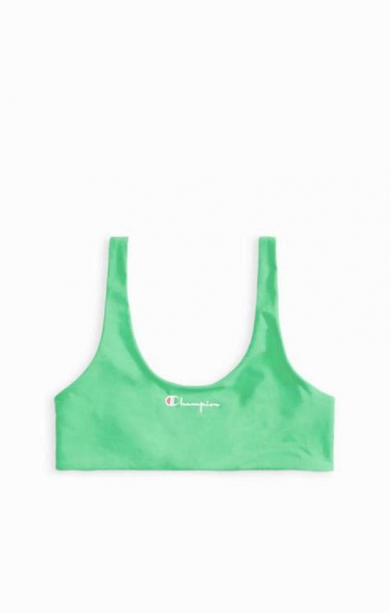 Dámské Plavky Champion Reversible Script Logo Bikiny Top Světle Zelene | 8390-OYRNI