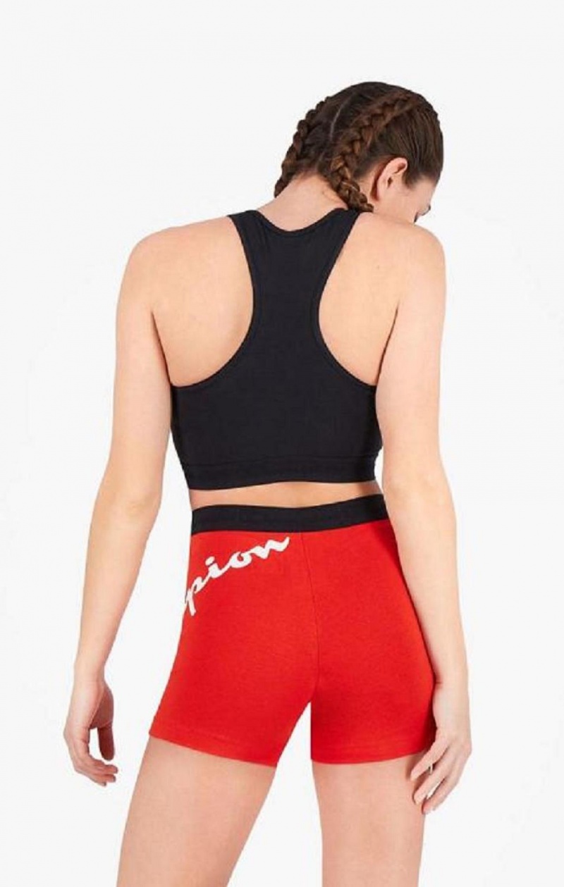 Dámské Sportovní Podprsenka Champion Script Logo Print Racer Back Sports Bra Černé | 3051-ZICTJ