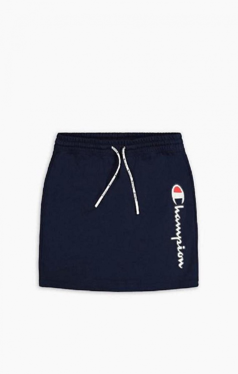 Dámské Sukně Champion Vertical Script Logo Sweat Skirt Tmavě Tyrkysové | 5429-SMLFI