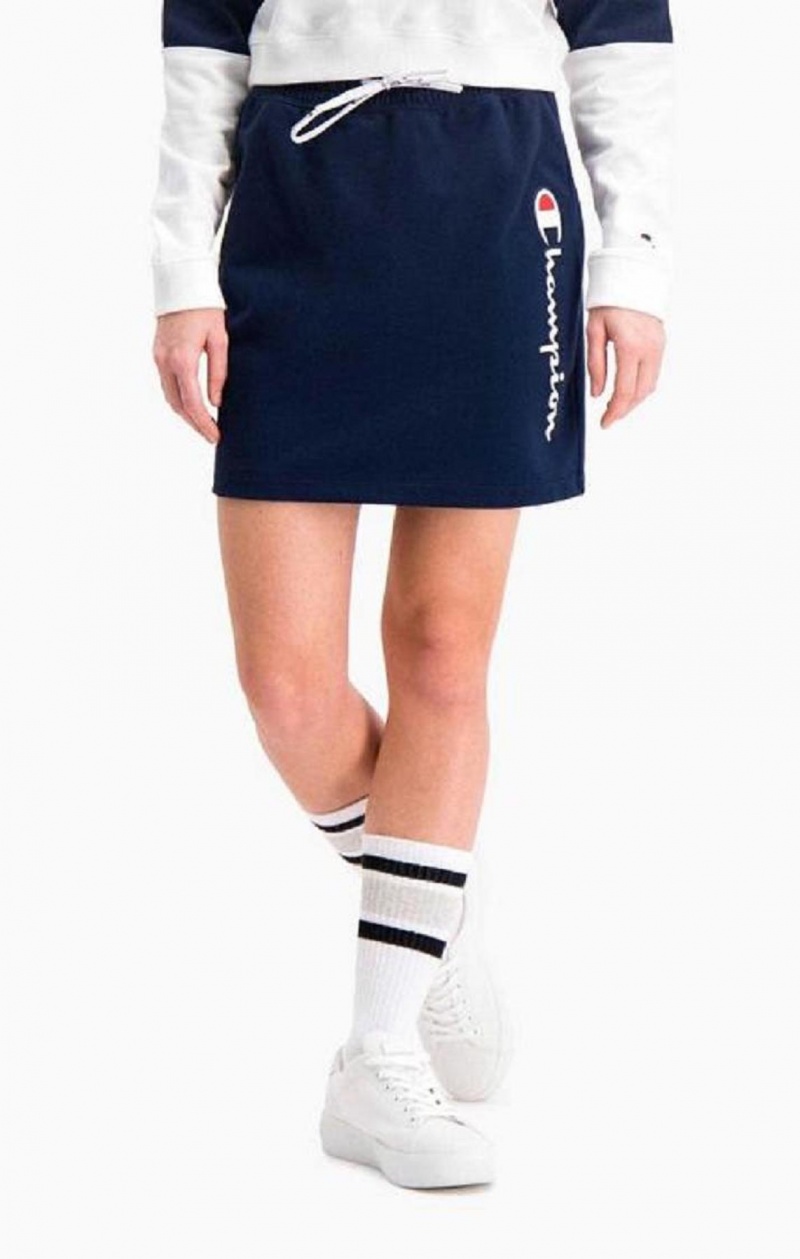 Dámské Sukně Champion Vertical Script Logo Sweat Skirt Tmavě Tyrkysové | 5429-SMLFI