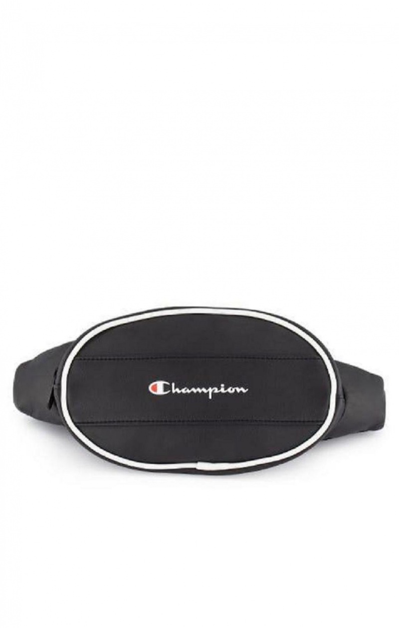 Dámské Tašky Champion Contrast Piping Faux Læder Belt Bag Černé | 9352-DXZFR