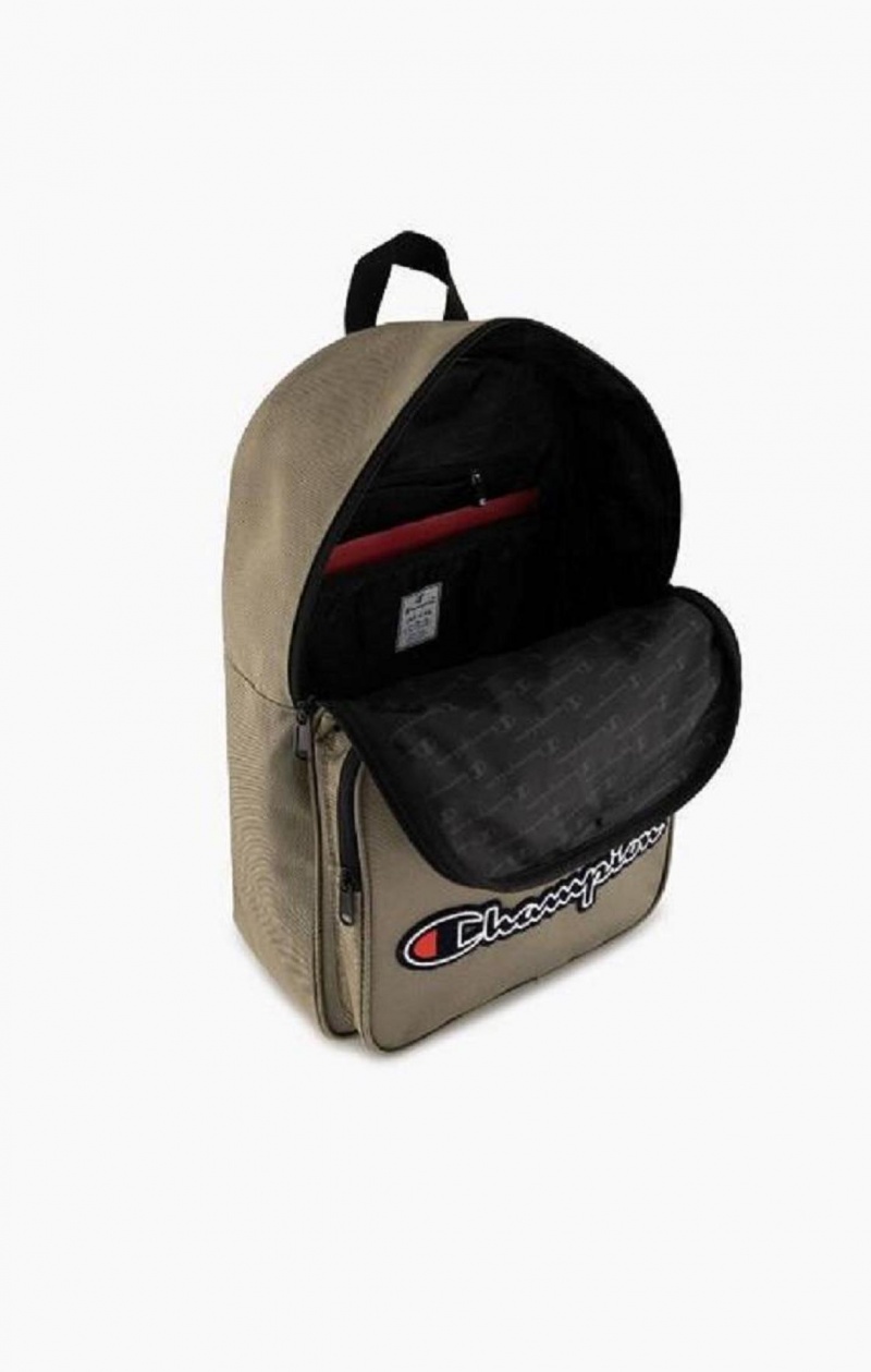 Dámské Tašky Champion Felt Script Logo Air Mesh Backpack Hnědé | 7842-VLGIX