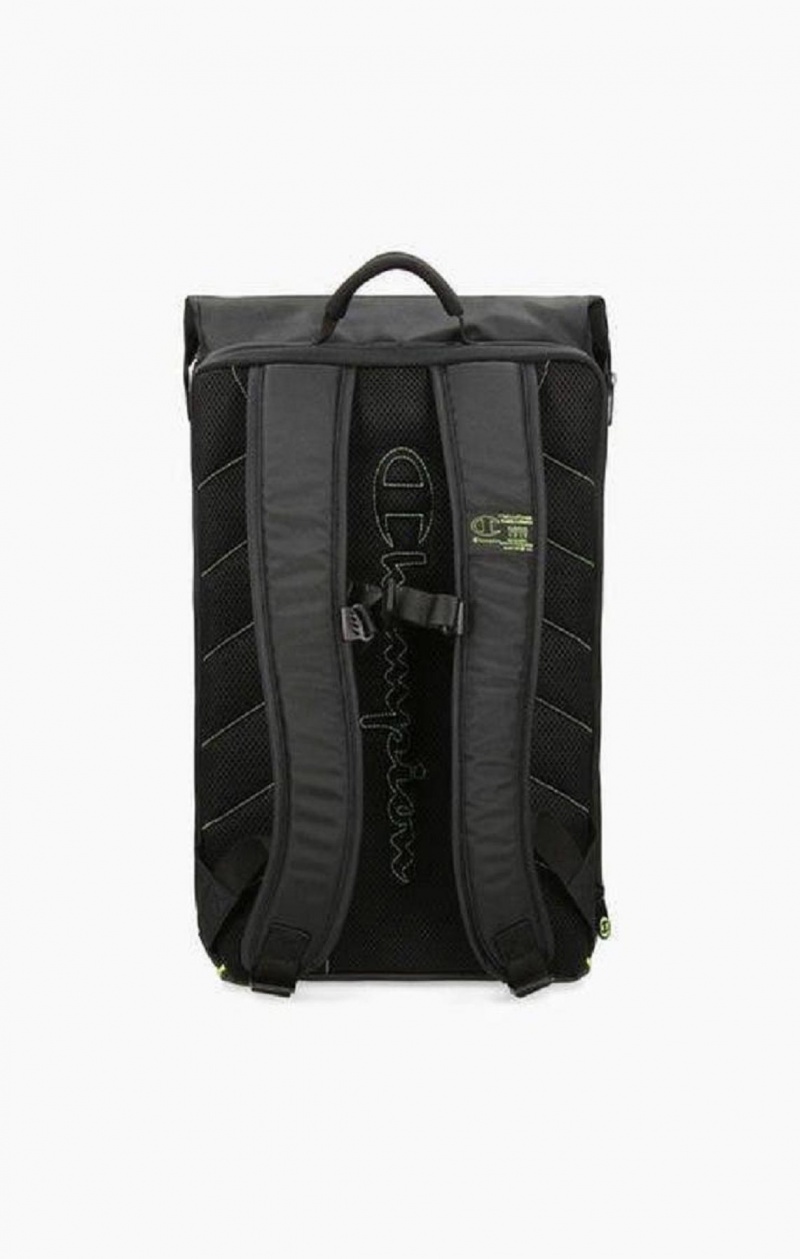 Dámské Tašky Champion Roll Top Neon Outline C Logo Backpack Černé | 6385-SLYON