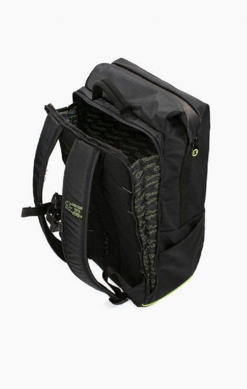 Dámské Tašky Champion Roll Top Neon Outline C Logo Backpack Černé | 6385-SLYON