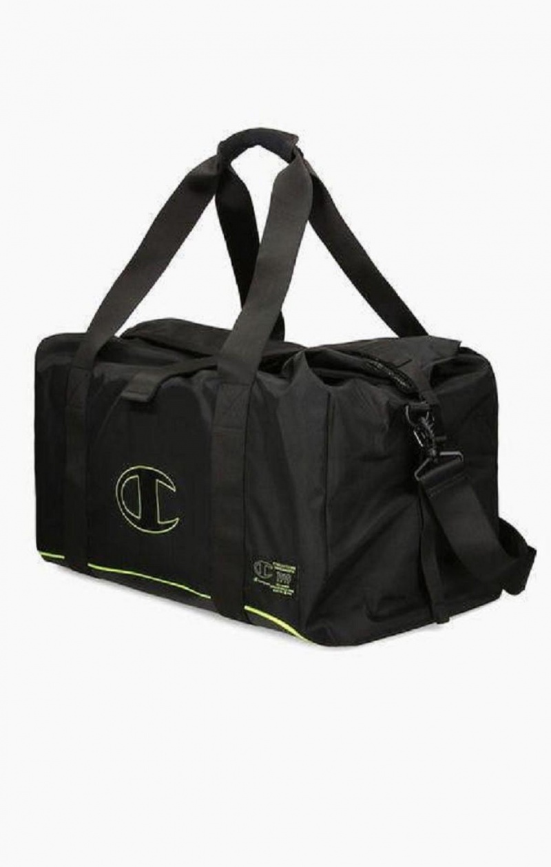 Dámské Tašky Champion Roll Top Neon Outline C Logo Duffle Bag Černé | 4138-OJQGA