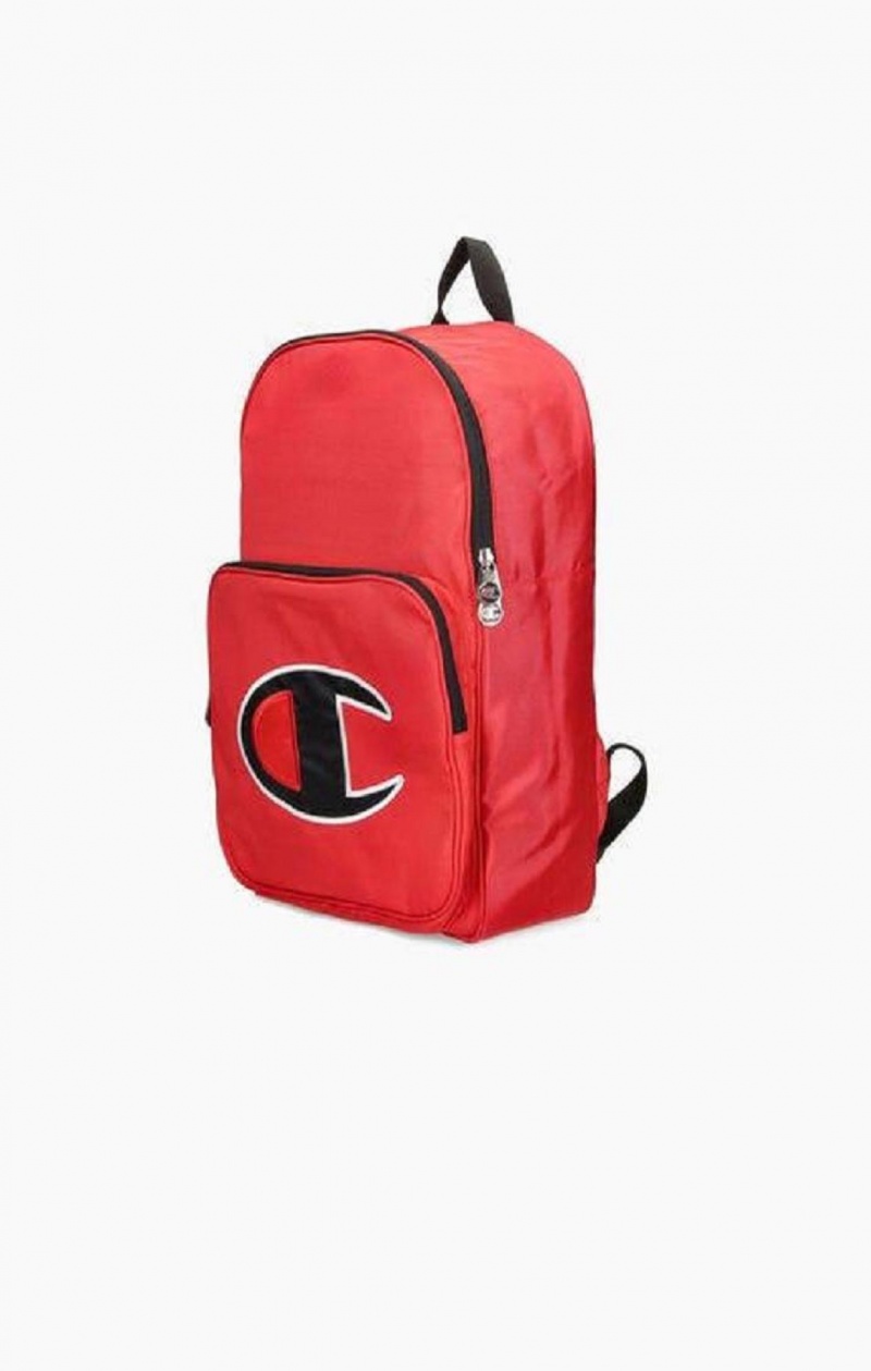 Dámské Tašky Champion Satin C Logo Patch Zipped Backpack Červené | 8561-ZKQGC