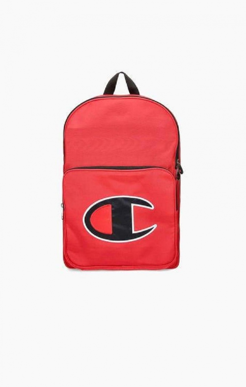 Dámské Tašky Champion Satin C Logo Patch Zipped Backpack Červené | 8561-ZKQGC