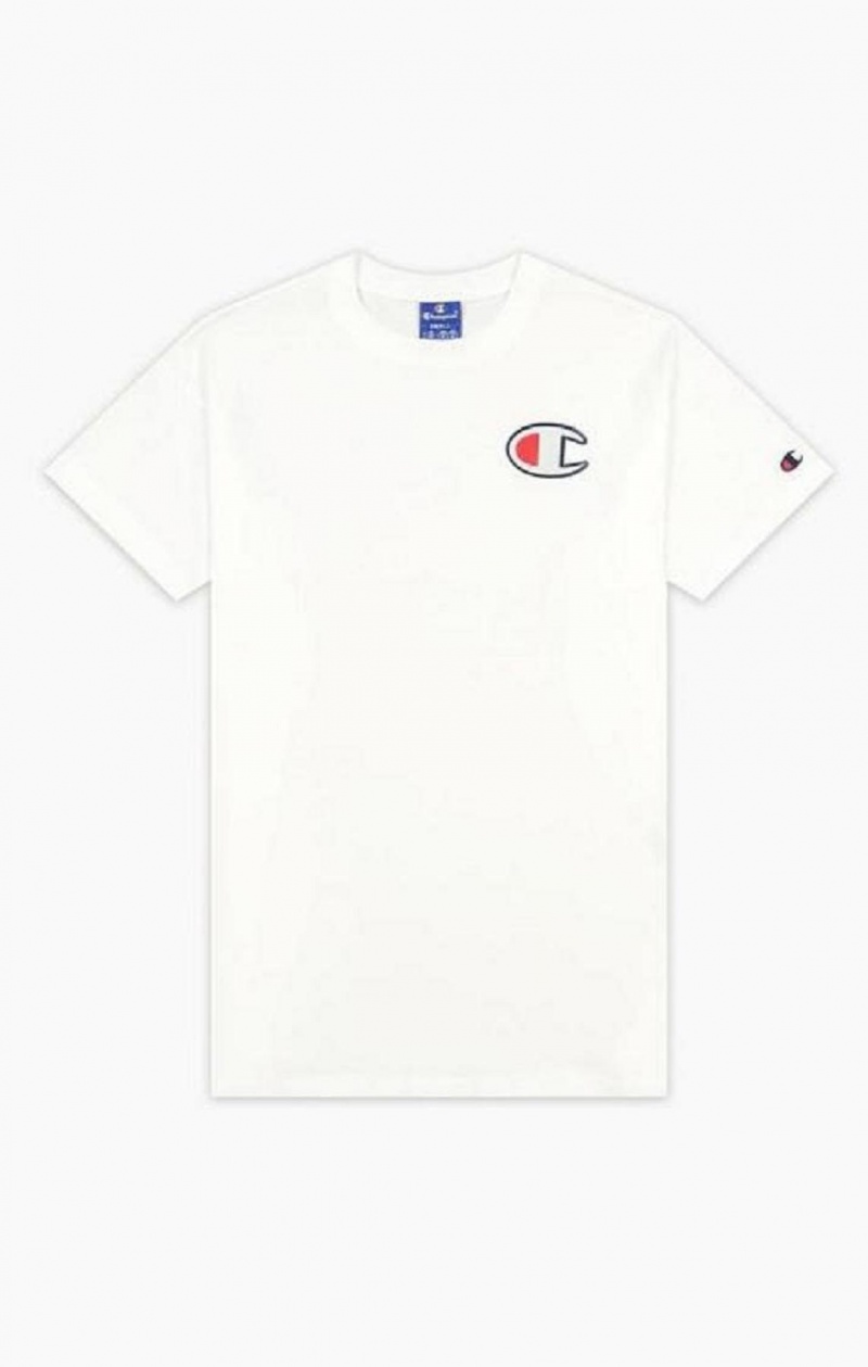 Dámské Tričko Champion C Patch Maxi T-Shirt Bílé | 0561-TESLK