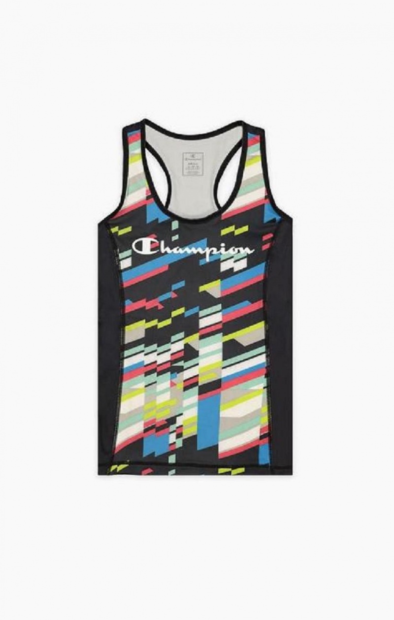 Dámské Tričko Champion Script Logo Tank Top Černé | 5029-JBRXA