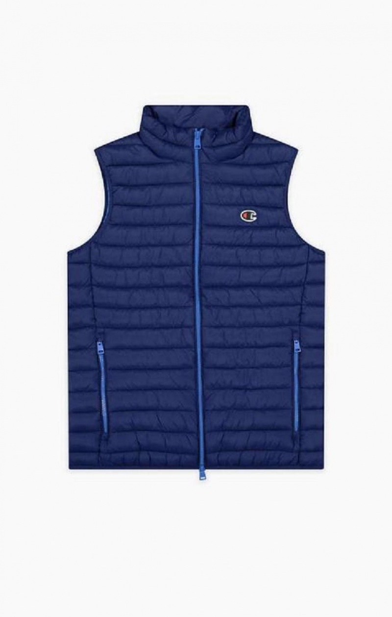 Pánské Bundy Champion Bez Rukávů Paneled Gilet Tmavě Blankyt | 6310-SMKQP