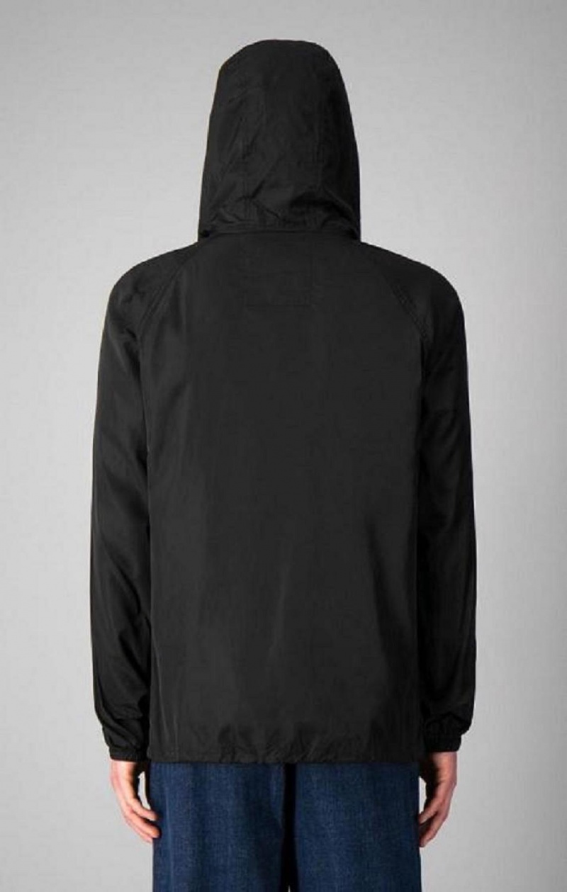 Pánské Bundy Champion Half Zip-Up S Kapucí Jacket Černé | 4751-ADRGF