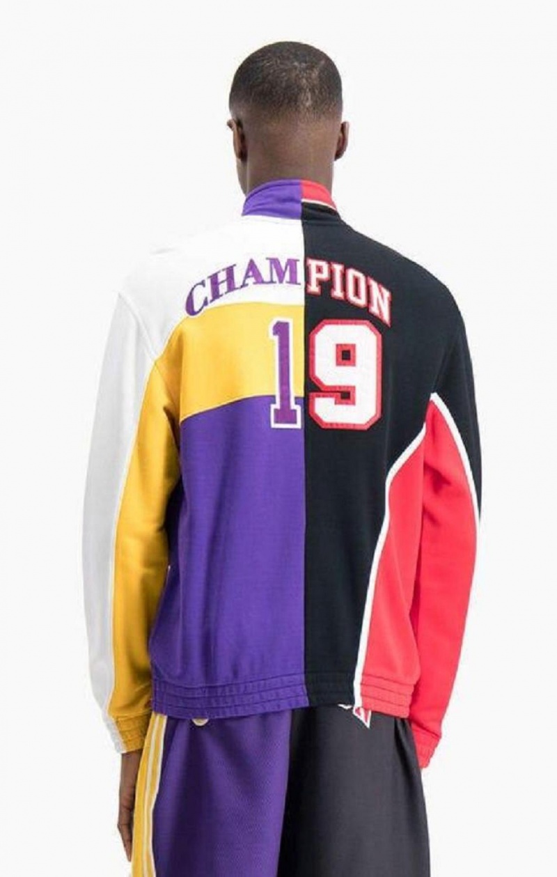 Pánské Bundy Champion NBMIX Patchwork 'Champion 19' Basketball Jacket Černé | 8597-TPWIL