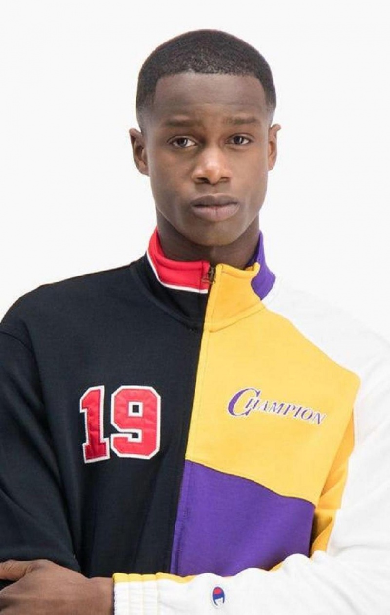 Pánské Bundy Champion NBMIX Patchwork 'Champion 19' Basketball Jacket Černé | 8597-TPWIL