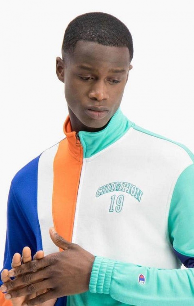 Pánské Bundy Champion NBMIX Patchwork 'Champion 19' Basketball Jacket Blankyt | 7412-JUGXQ