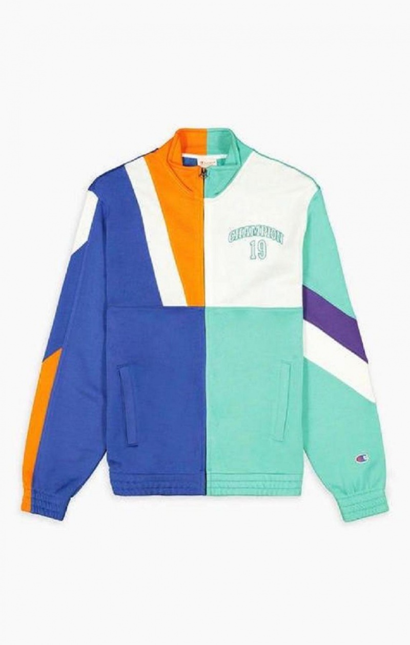 Pánské Bundy Champion NBMIX Patchwork 'Champion 19' Basketball Jacket Blankyt | 7412-JUGXQ