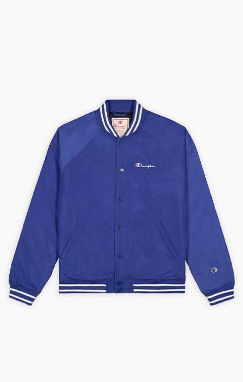 Pánské Bundy Champion Varsity Bomber Jacket Tmavě Blankyt | 5024-GERAC