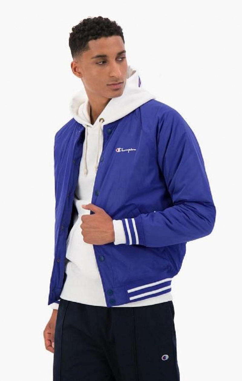 Pánské Bundy Champion Varsity Bomber Jacket Tmavě Blankyt | 5024-GERAC