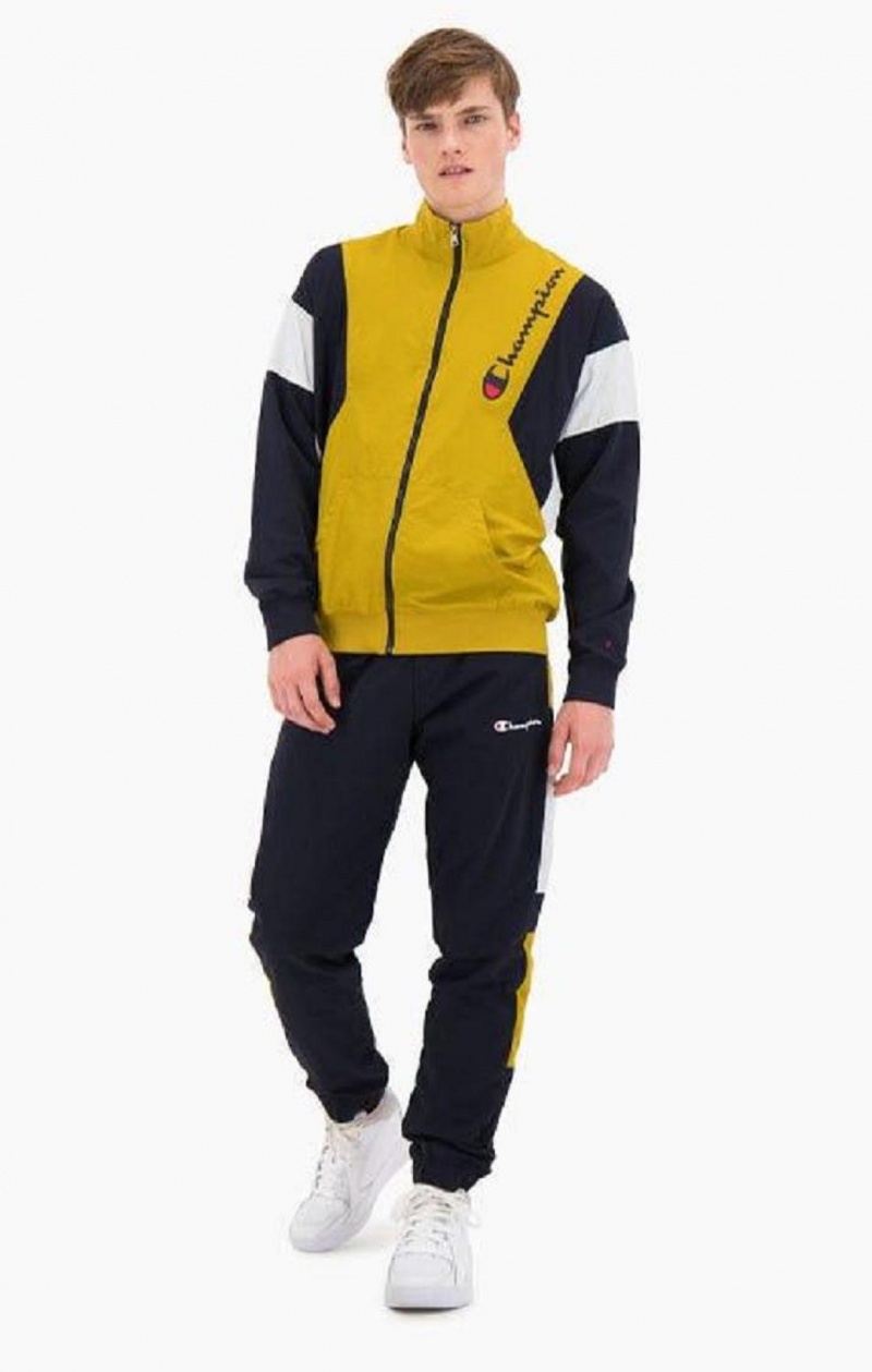 Pánské Bundy Champion Zip-Up Colour Block Tracksuit Jacket Zlaté | 9704-JRSFO