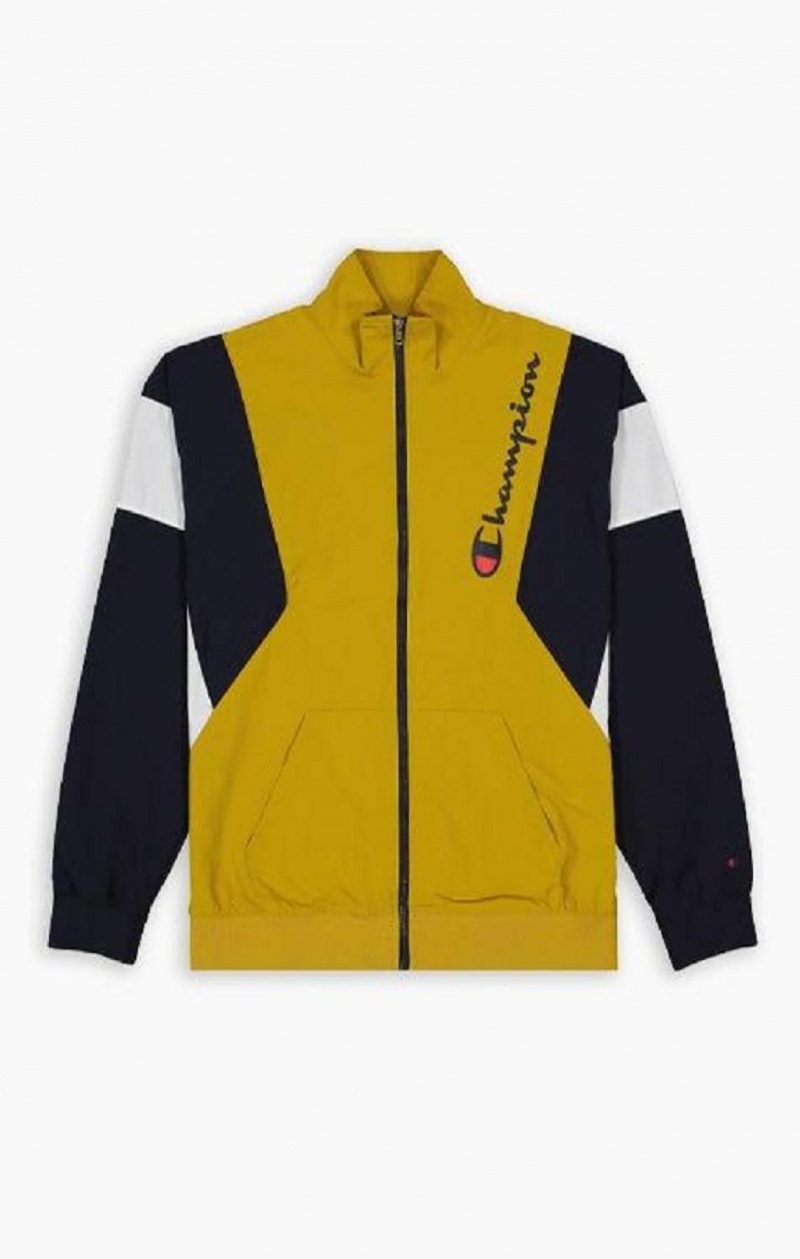 Pánské Bundy Champion Zip-Up Colour Block Tracksuit Jacket Zlaté | 9704-JRSFO