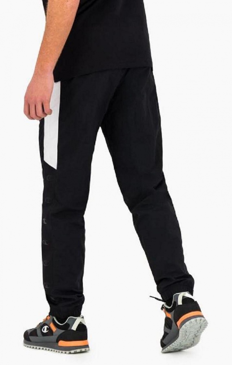 Pánské Jogger Kalhoty Champion Colour Block Track Pants Černé | 0397-ZJNDR