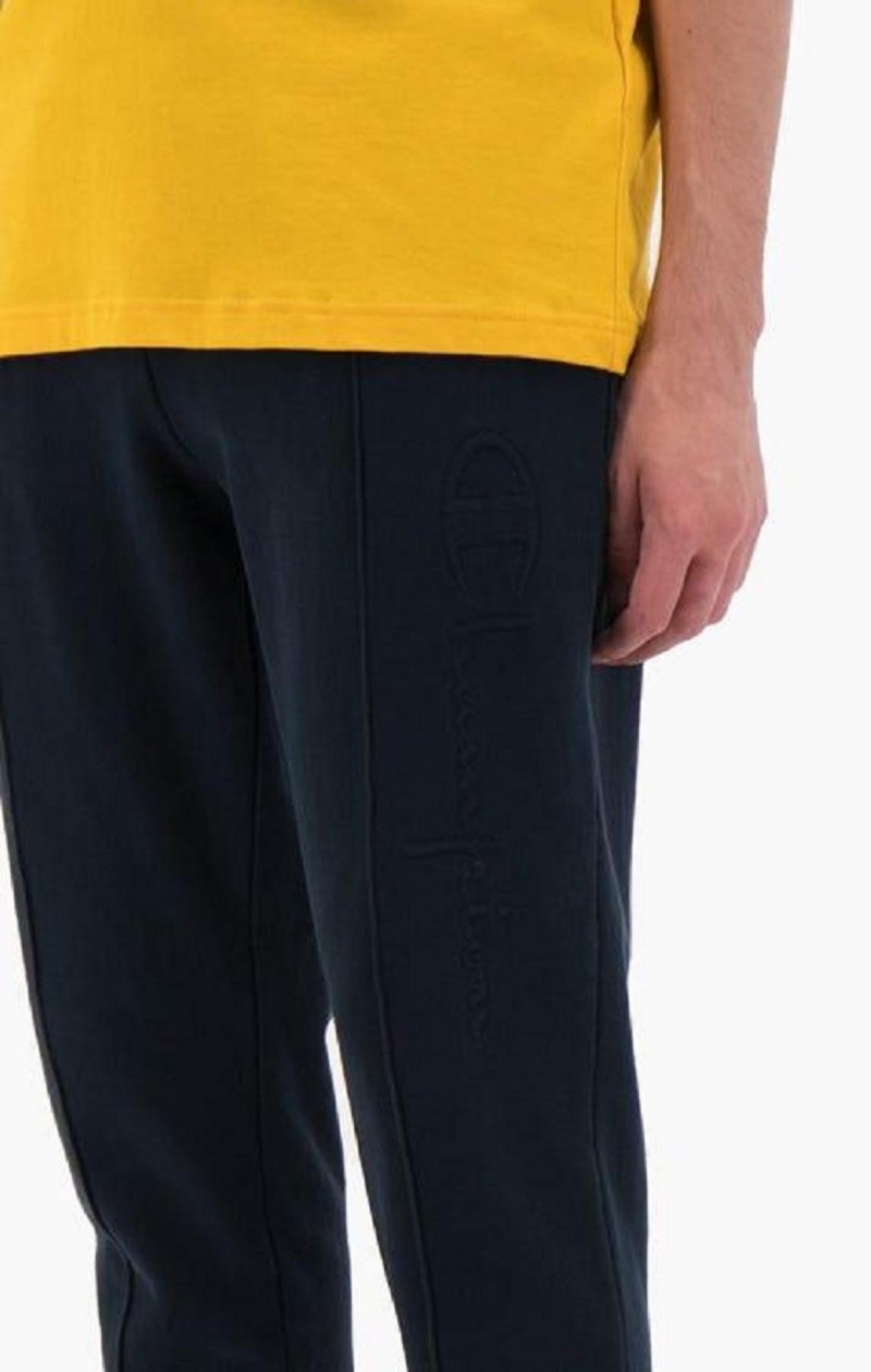 Pánské Jogger Kalhoty Champion Embossed Script Logo Joggers Tmavě Tyrkysové | 2613-YZUQF