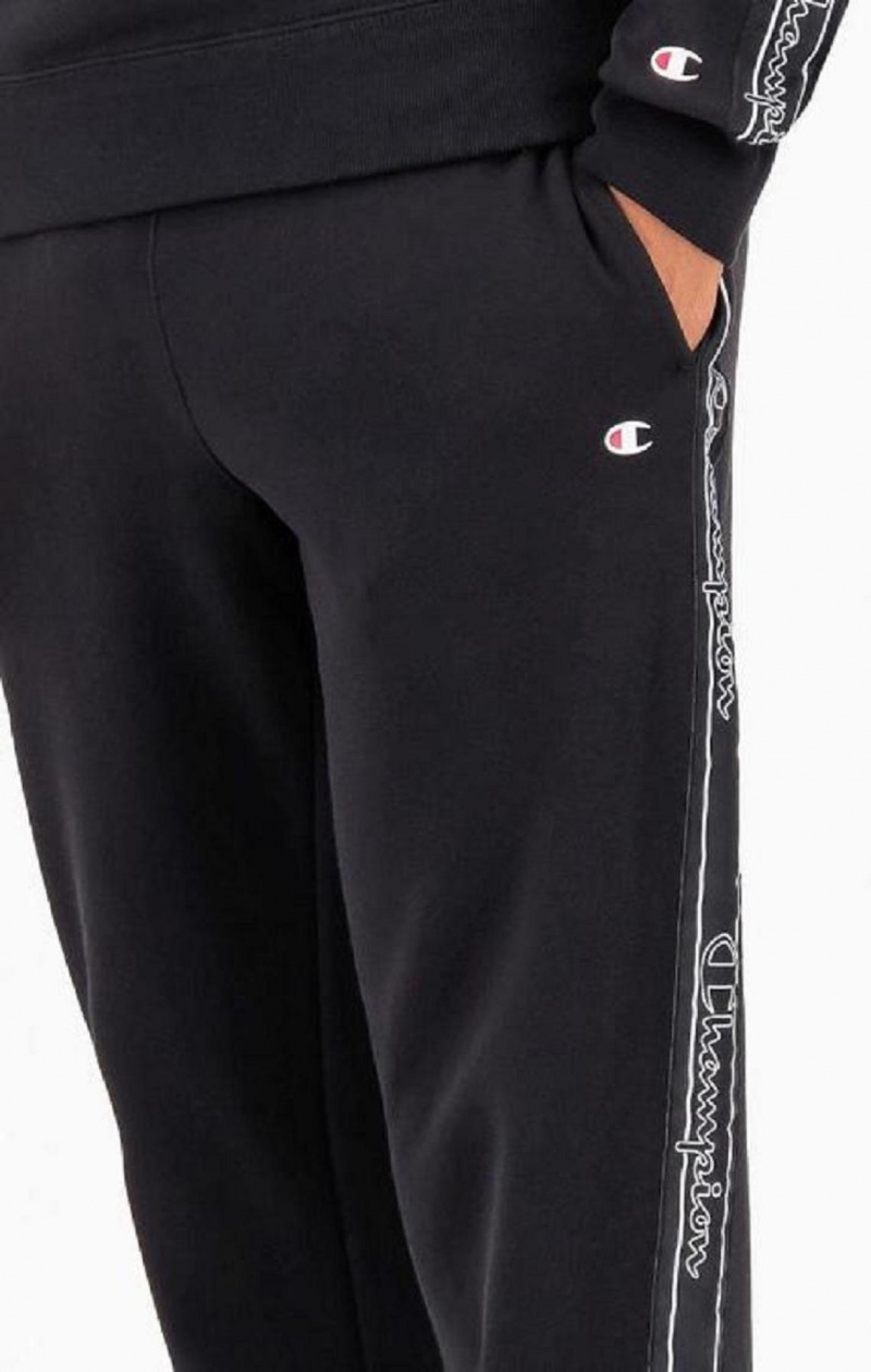 Pánské Jogger Kalhoty Champion Jacquard Logo Tape Joggers Tmavě Šedé | 0658-WRLPT