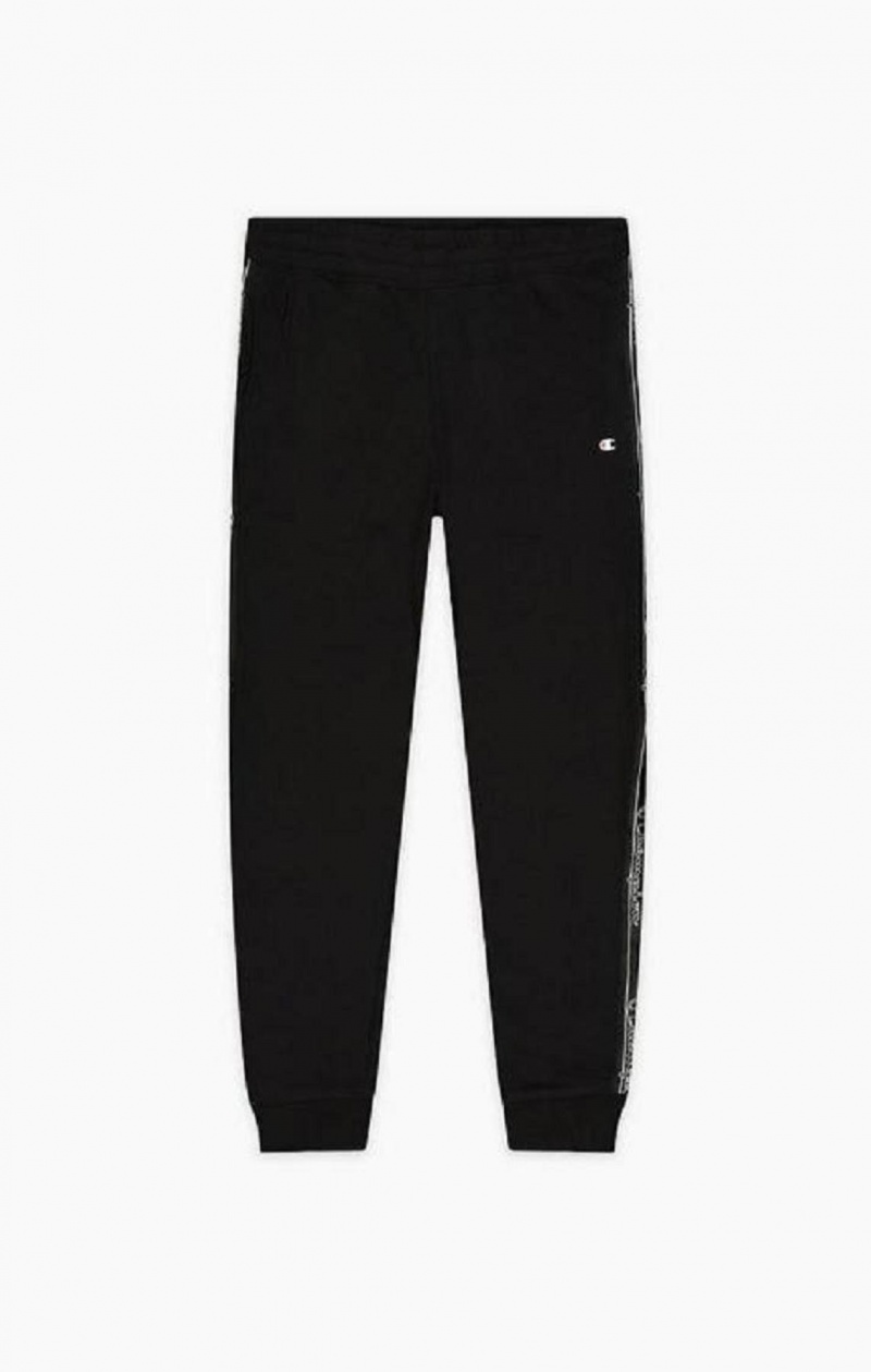 Pánské Jogger Kalhoty Champion Jacquard Logo Tape Joggers Tmavě Šedé | 0658-WRLPT