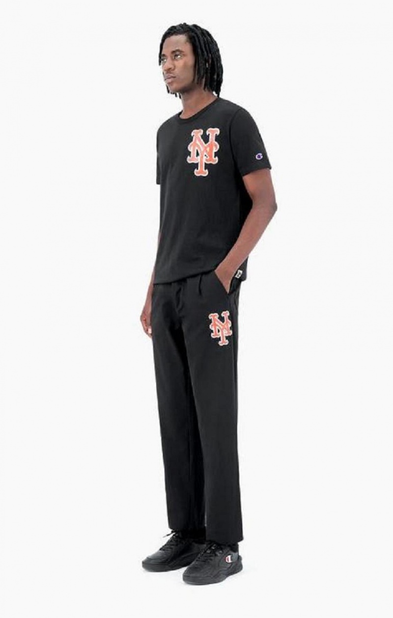 Pánské Jogger Kalhoty Champion New York MLB Rovný Trousers Černé | 2694-AFHKX