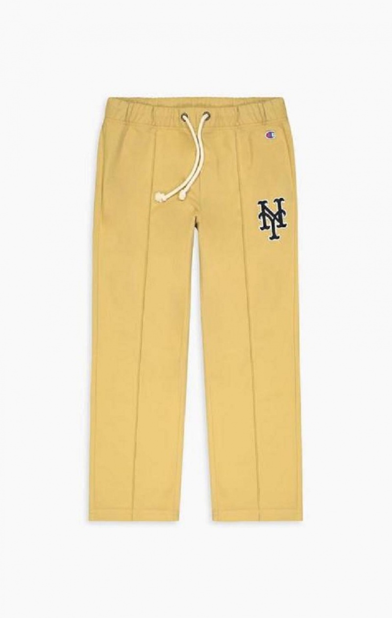 Pánské Jogger Kalhoty Champion New York MLB Rovný Trousers Béžový | 0594-PDQWH