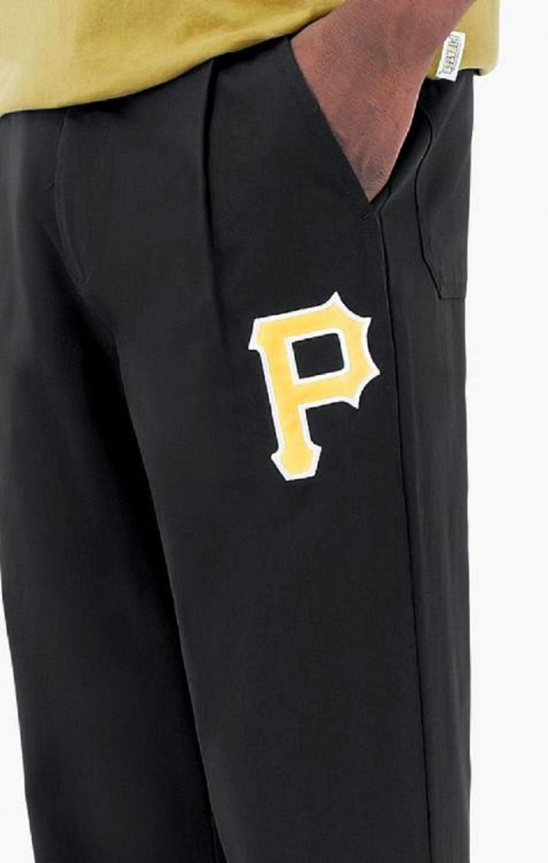 Pánské Jogger Kalhoty Champion Pittsburgh MLB Rovný Hem Woven Trousers Černé | 0294-YRJSI