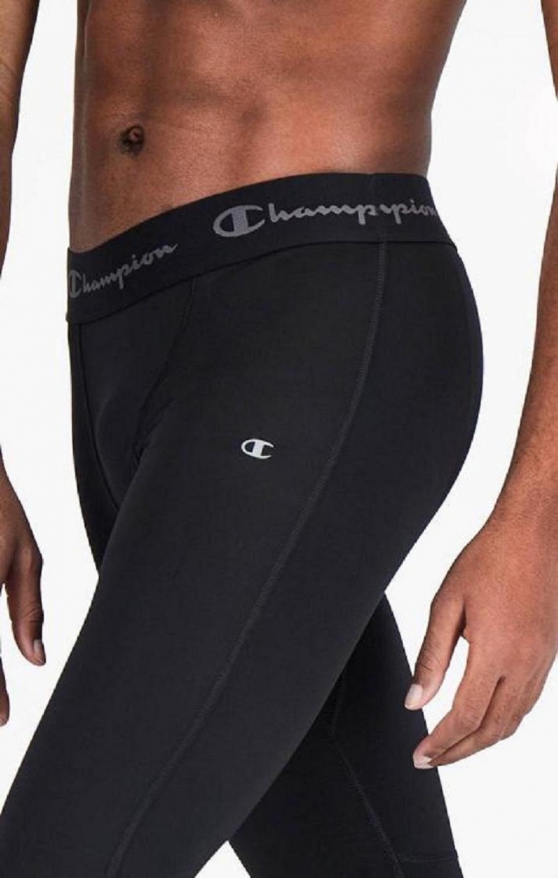 Pánské Jogger Kalhoty Champion Quick Dry Compression Tréninková Leggings Černé | 7498-JKPTA