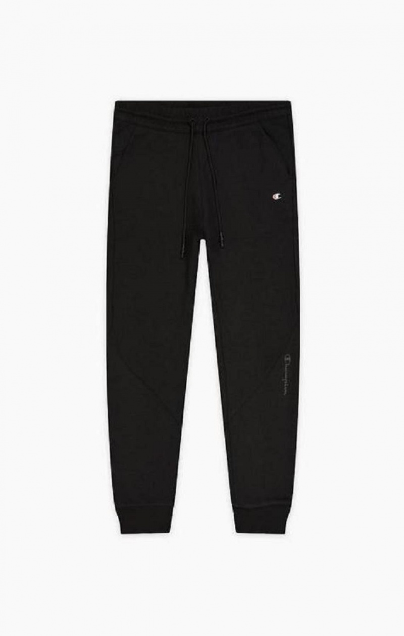 Pánské Jogger Kalhoty Champion Reflective Logo Joggers Černé | 2160-ODIKY