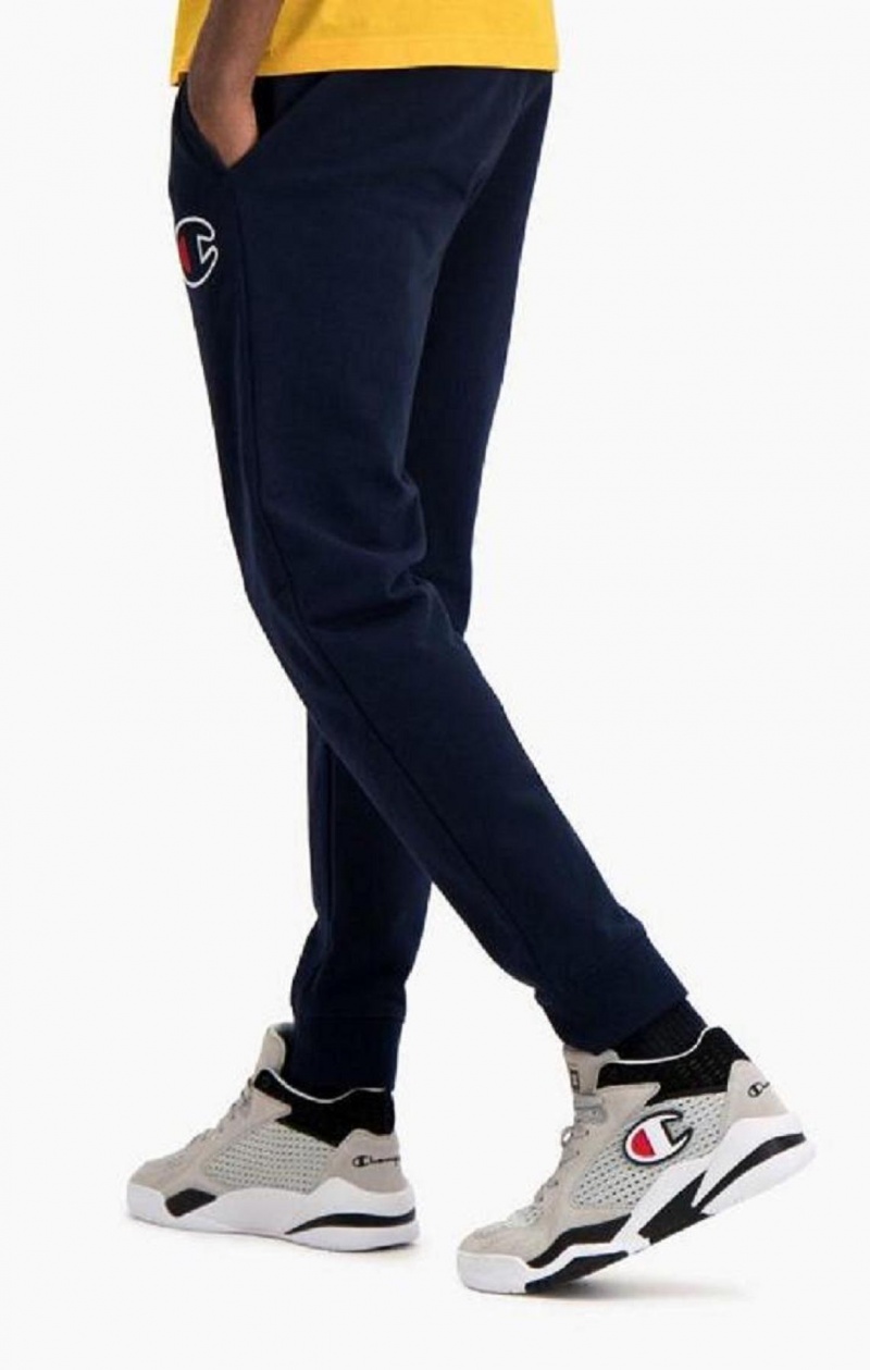 Pánské Jogger Kalhoty Champion Satin C Logo Bavlněné Terry Joggers Tmavě Tyrkysové | 5690-XPKVS