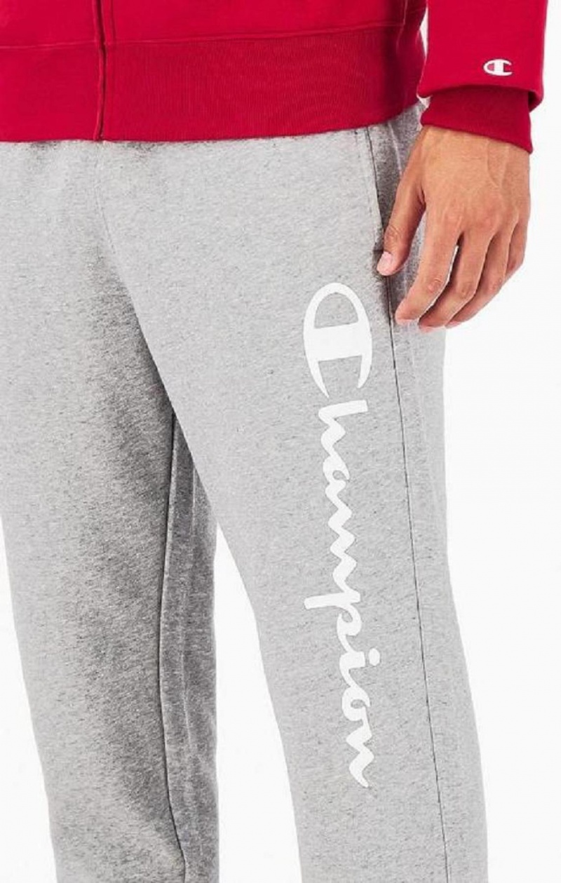 Pánské Jogger Kalhoty Champion Script Logo Fleece Joggers Tmavě Šedé | 6543-IXTEP