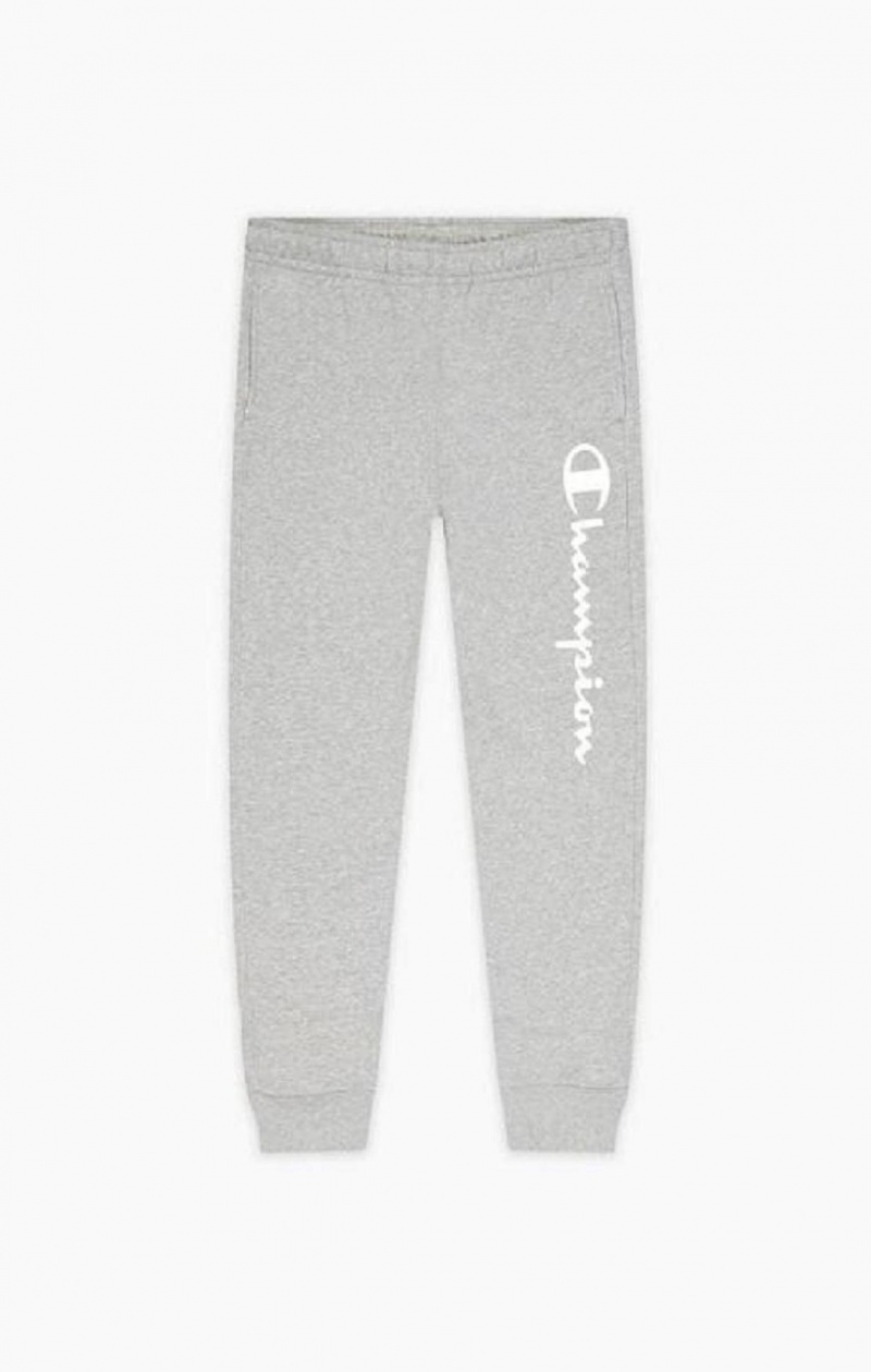 Pánské Jogger Kalhoty Champion Script Logo Fleece Joggers Tmavě Šedé | 6543-IXTEP