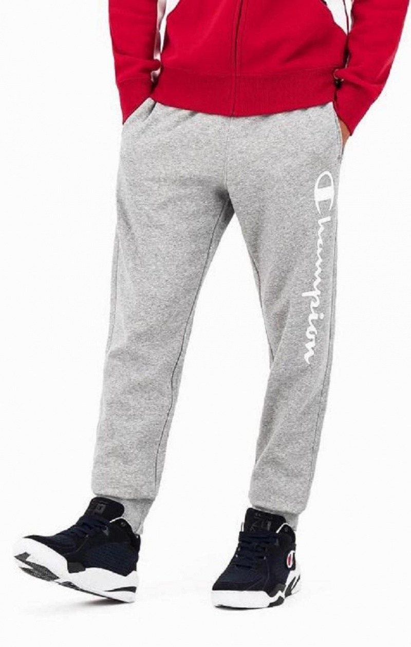 Pánské Jogger Kalhoty Champion Script Logo Fleece Joggers Tmavě Šedé | 6543-IXTEP