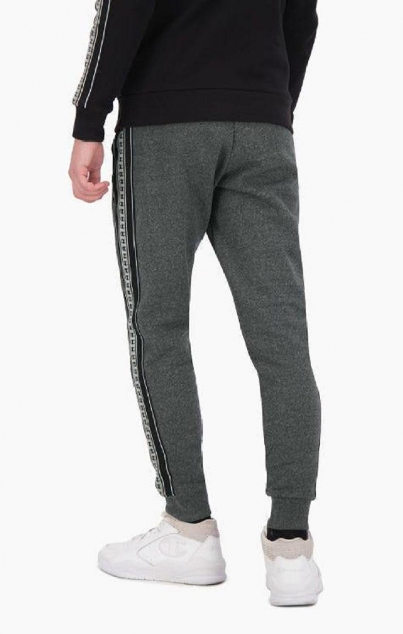 Pánské Jogger Kalhoty Champion Stripe C Logo Tape Bavlněné Terry Joggers Tmavě Šedé | 6359-KHWYL