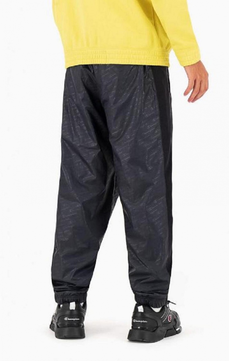 Pánské Jogger Kalhoty Champion Tonal Script Logo Nylon Track Pants Černé | 7826-TGEJB