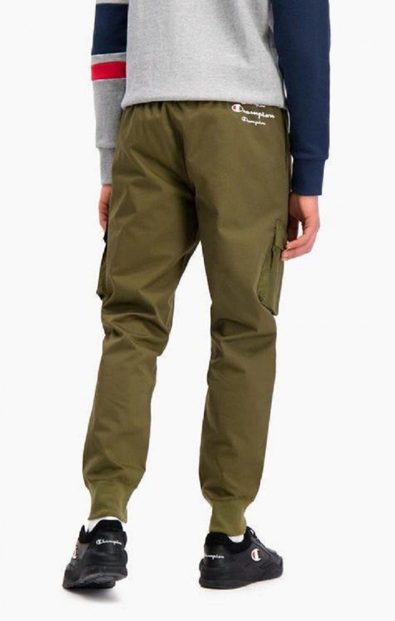 Pánské Jogger Kalhoty Champion Žebrovaný Cuff Cargo Joggers Zelene | 4120-QFYDW