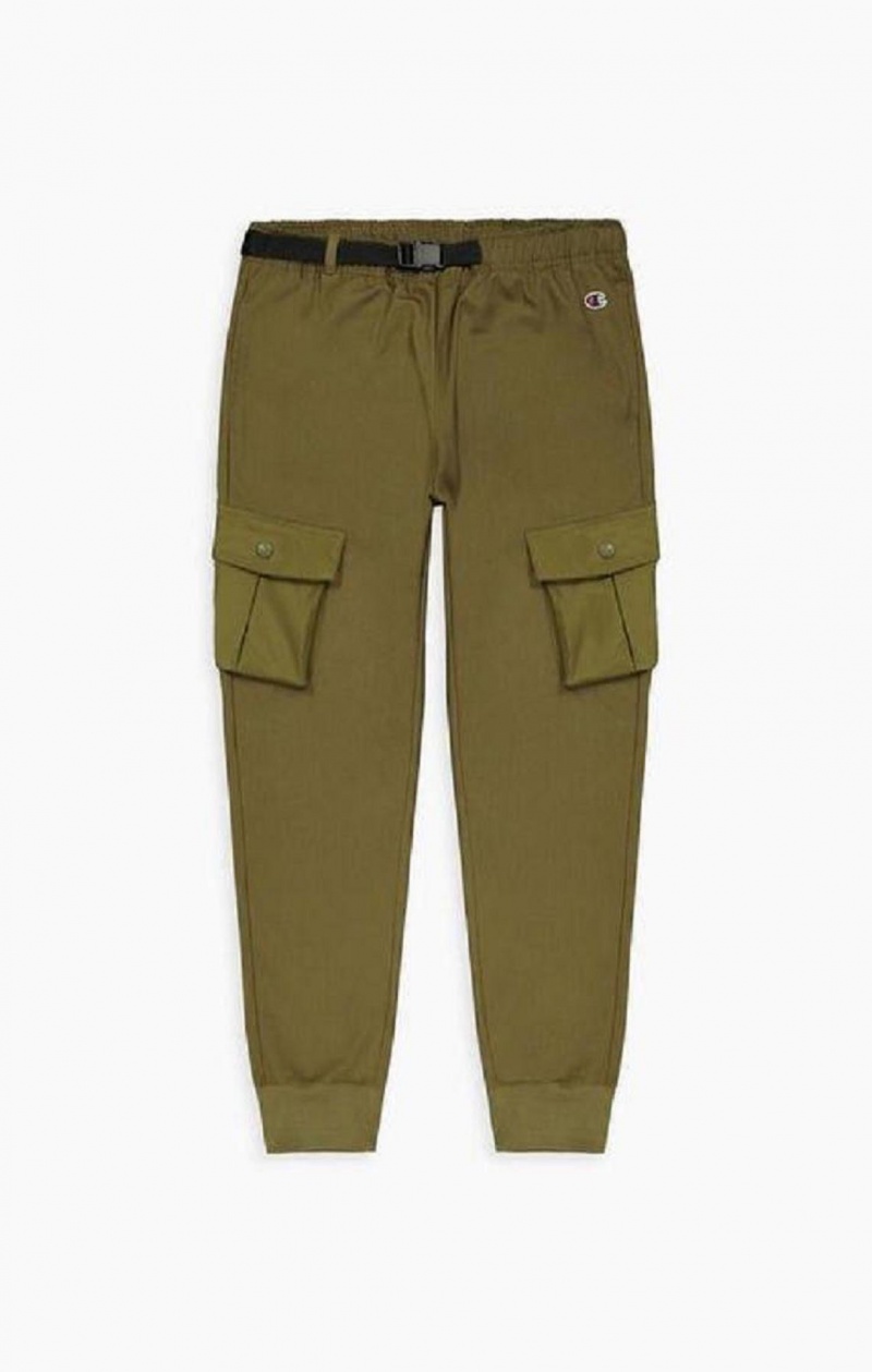 Pánské Jogger Kalhoty Champion Žebrovaný Cuff Cargo Joggers Zelene | 4120-QFYDW