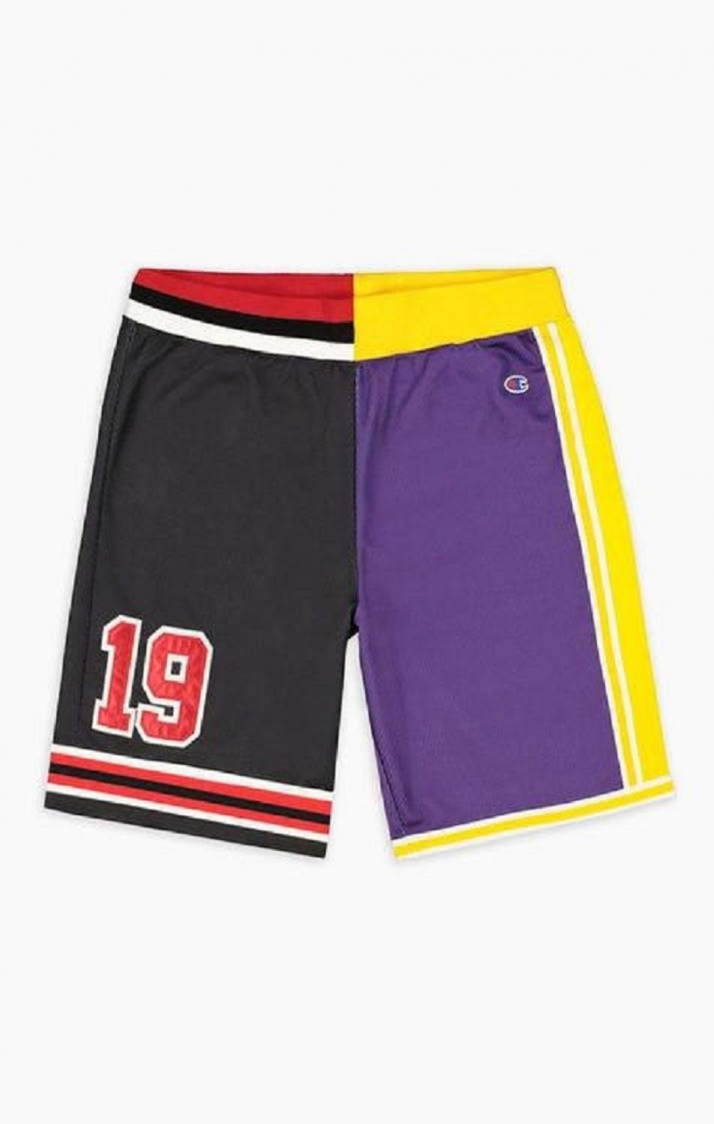 Pánské Kraťasy Champion NBMIX Patchwork 'Champion 19' Basketball Shorts Černé Fialové | 5740-JKRBA