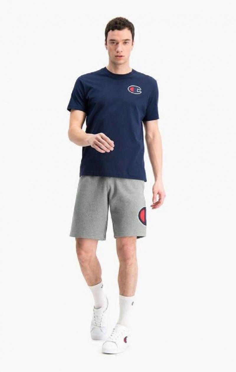 Pánské Kraťasy Champion Oversized Satin & Twill C Logo Shorts Tmavě Šedé | 2165-SJOTG