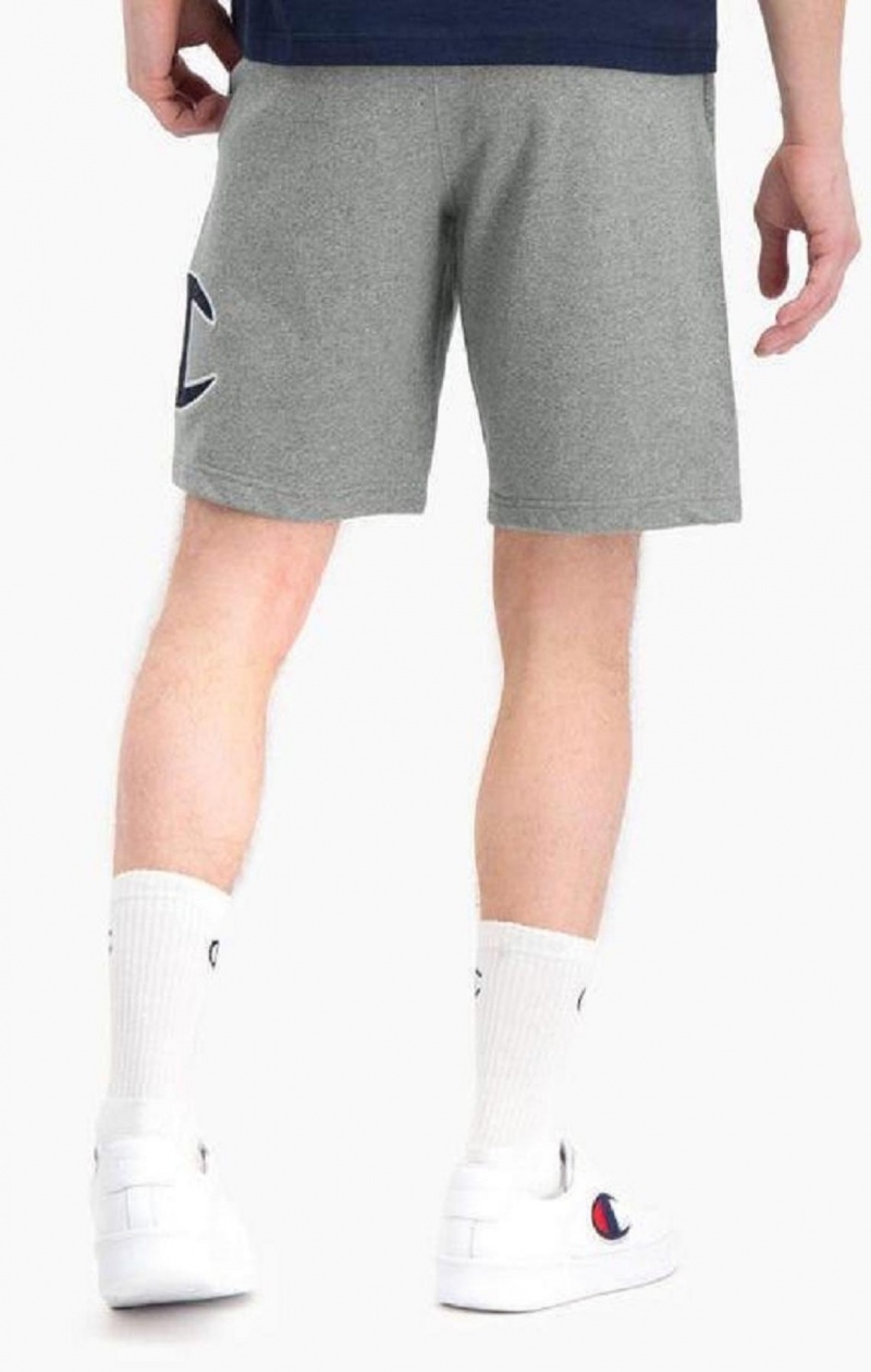 Pánské Kraťasy Champion Oversized Satin & Twill C Logo Shorts Tmavě Šedé | 2165-SJOTG