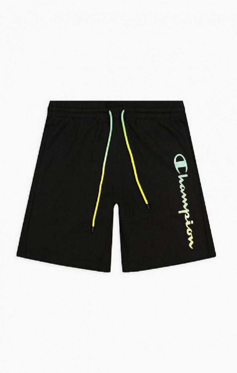 Pánské Kraťasy Champion Rainbow Script Logo Sweat Shorts Černé | 2175-ZOWDP