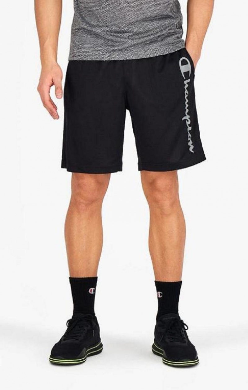 Pánské Kraťasy Champion Reflective Script Logo Shorts Černé | 4725-ETZKA